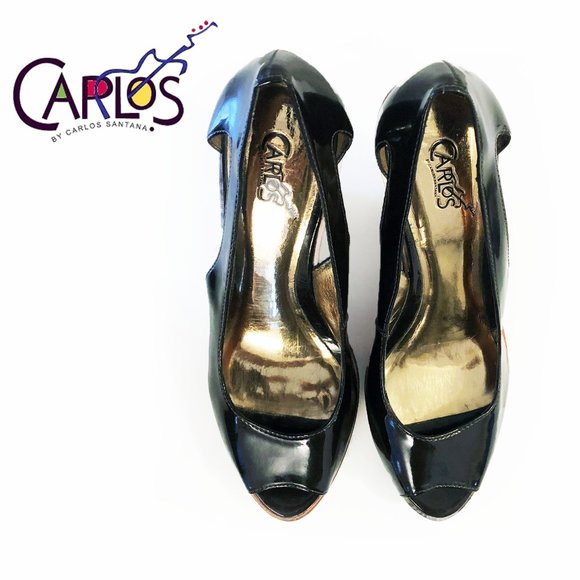 Carlos Santana artsy platform wedge shoes - Picture 7 of 9